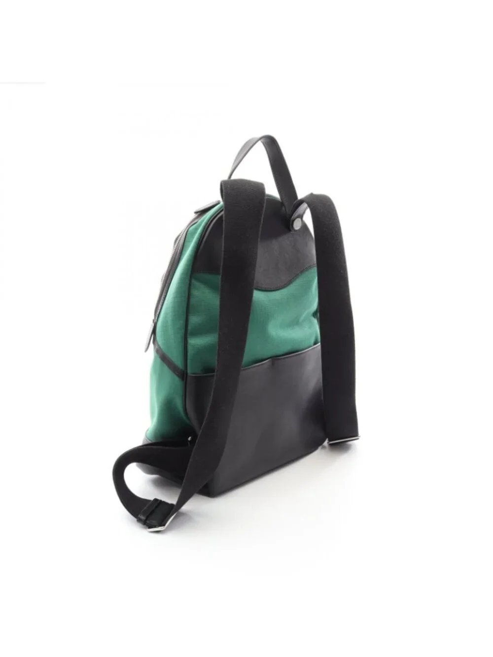 Hermes Backpack a Dos All Back Green Black Canvas Leather All T&c